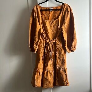 Burnt orange fall dress